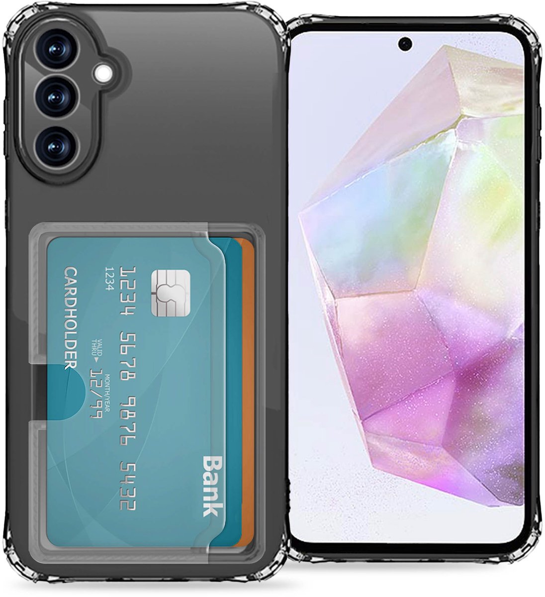 imoshion Hoesje met Pasjeshouder - Geschikt voor Samsung Galaxy A35 - Transparant
