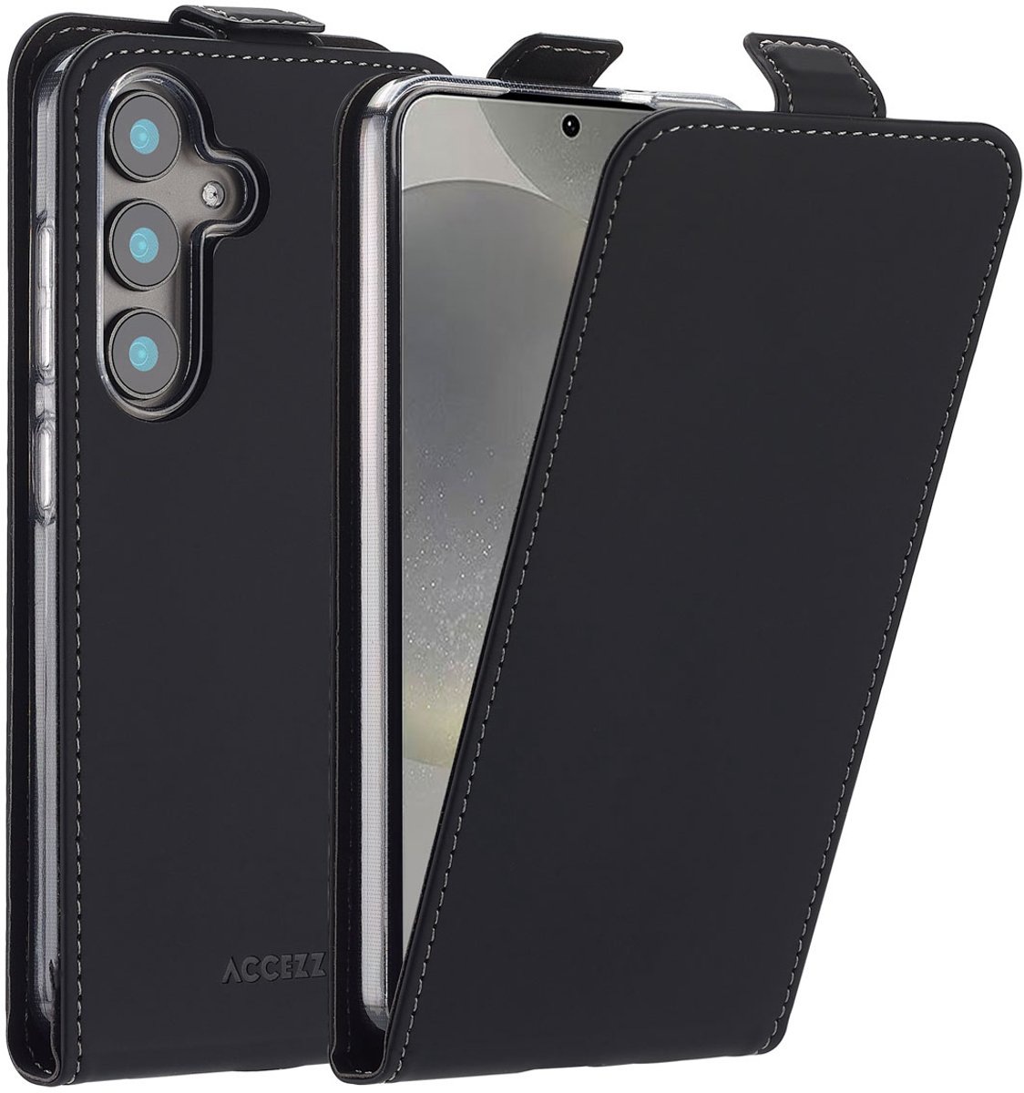 Accezz Hoesje - Geschikt voor Samsung Galaxy S25 - Flipcase - Zwart