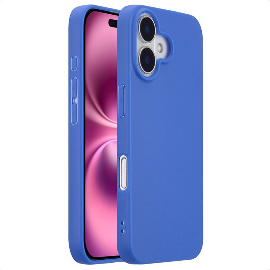 ORVCVGLB Hoes voor iPhone 16 Pro Max/16 Pro/16 Plus/16, portemonnee, lederen beschermhoes met handlus, schouderriem, flip telefoonhoes voor vrouwen, blauw, 16 Pro