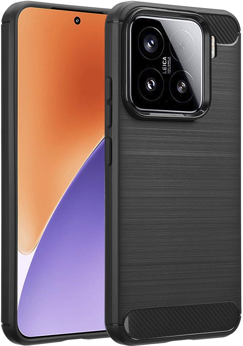 imoshion Hoesje - Geschikt voor Xiaomi 15 - Brushed Backcover - Zwart
