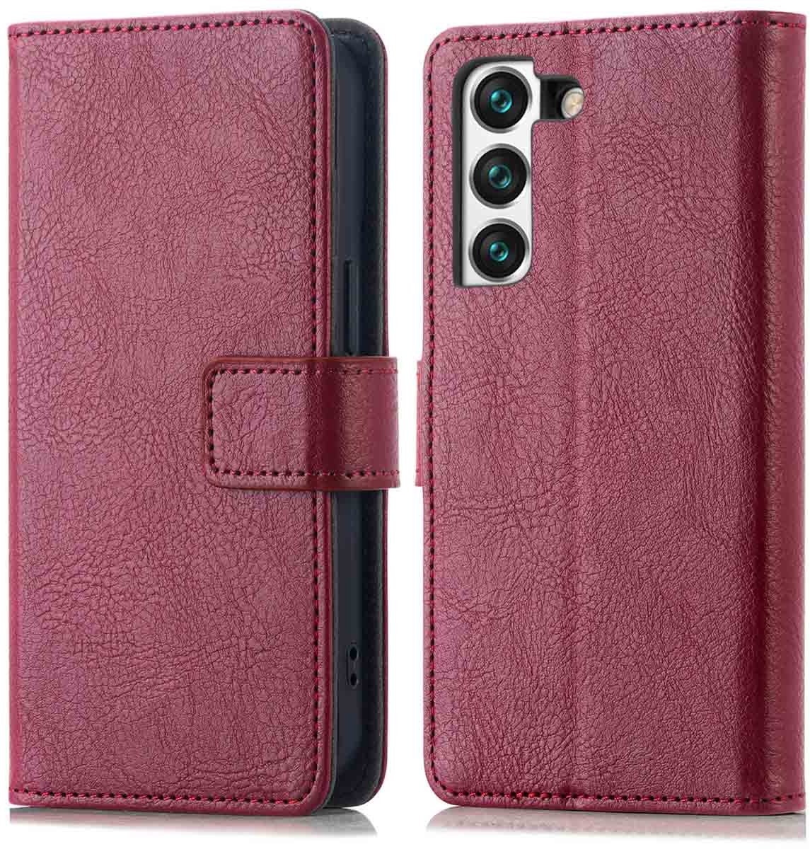 imoshion Hoesje - Geschikt voor Samsung Galaxy S22 - Luxe Bookcase - Bordeaux
