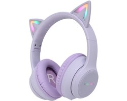 imoshion Kinder Koptelefoon Kattenoortjes - Bluetooth en Decibelbegrenzer - Draadloze Koptelefoon Kinderen