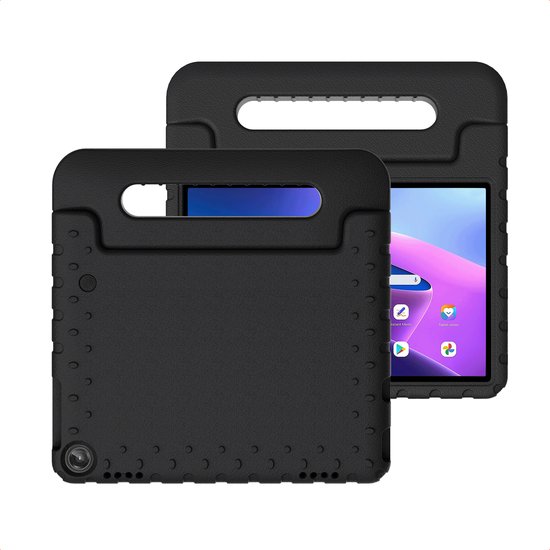 Étui Lenovo Tab M10 (3e génération) pour Enfants - Coque arrière iMoshion Kidsproof avec poignée - Zwart