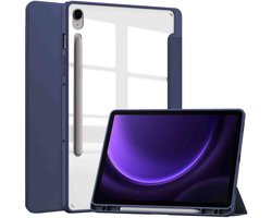 imoshion Tablet Hoes - Geschikt voor Samsung Galaxy Tab S9 11.0 inch FE / Galaxy Tab S10 Lite / Galaxy Tab S10 FE / Galaxy Tab S9 11.0 inch - Trifold Hardcase Bookcase - Donkerblauw