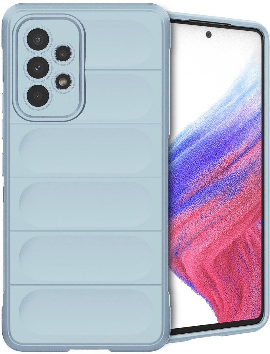 imoshion Hoesje - Geschikt voor Samsung Galaxy A53 - EasyGrip Backcover - Lichtblauw