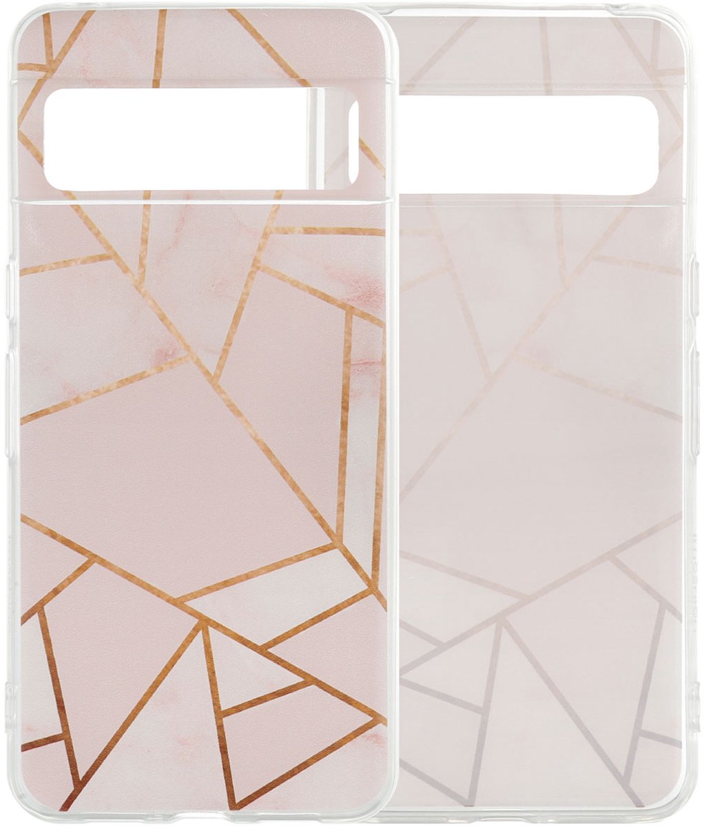 imoshion Hoesje - Geschikt voor Google Pixel 8 Pro - Design hoesje verpakking - Pink Graphic
