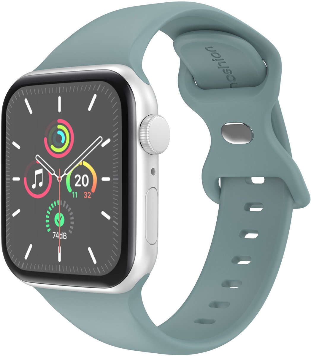 iMoshion Siliconen⁺ bandje geschikt geschikt voor Apple Watch Series 1 / 2 / 3 / 4 / 5 / 6 / 7 / 8 / 9 / SE / Ultra (2) - 42 / 44 / 45 / 49 mm - Pine - Maat M/L