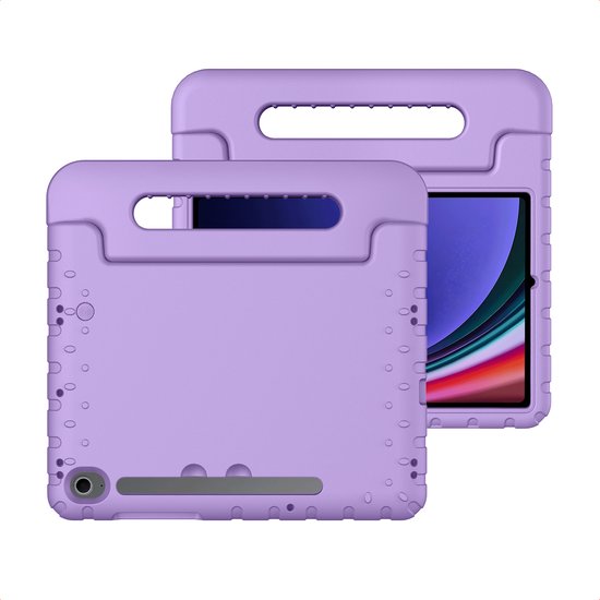 imoshion Tablet Hoes Kinderen - Geschikt voor Samsung Galaxy Tab S10 FE / Galaxy Tab S10 Lite / Galaxy Tab S9 11.0 inch FE / Galaxy Tab S9 11.0 inch / Galaxy Tab S11 - Kidsproof Kinder Hoes - Lila