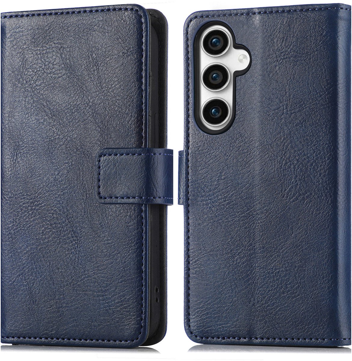 imoshion Hoesje - Geschikt voor Samsung Galaxy S23 FE - Luxe Bookcase - Donkerblauw