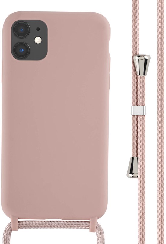 Coque iPhone 11 - Coque en Siliconen iMoshion avec cordon - rose