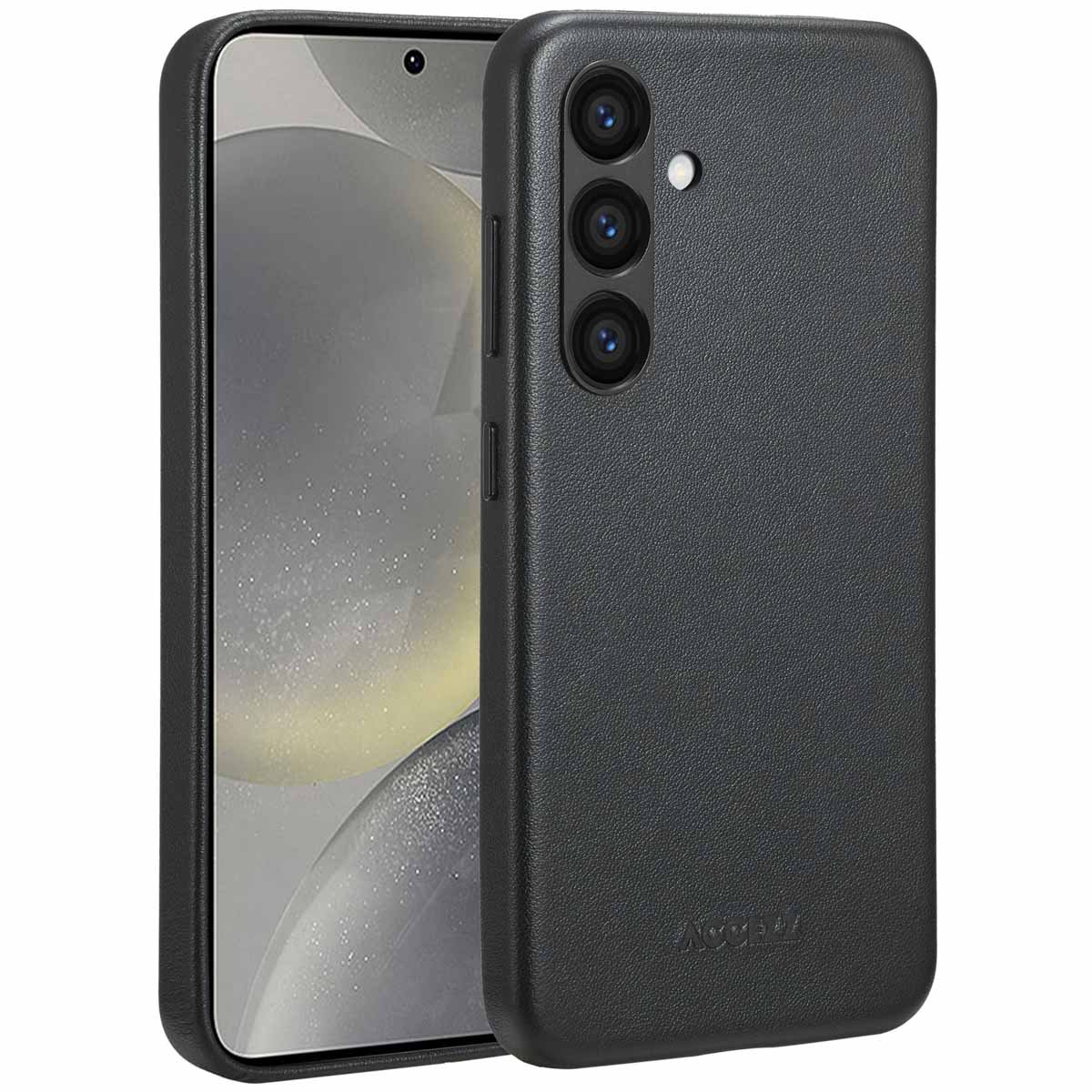 Accezz Hoesje Geschikt voor Samsung Galaxy S24 Hoesje - Accezz Geschikt voor MagSafe Leather Backcover - zwart