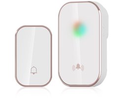 SWGOTA Deurbel - deurbel draadloos - Draadloze Deurbel - Inclusief Batterijen - Deurbellen - Oproepsysteem met één knop en één toon - gouden