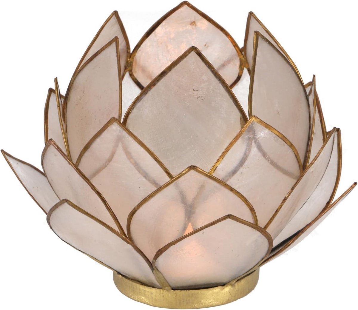 Theelichtschelp 20 cm - 11 Kleuren - Plakjesschelp - Theelichthouder Kaarshouder
