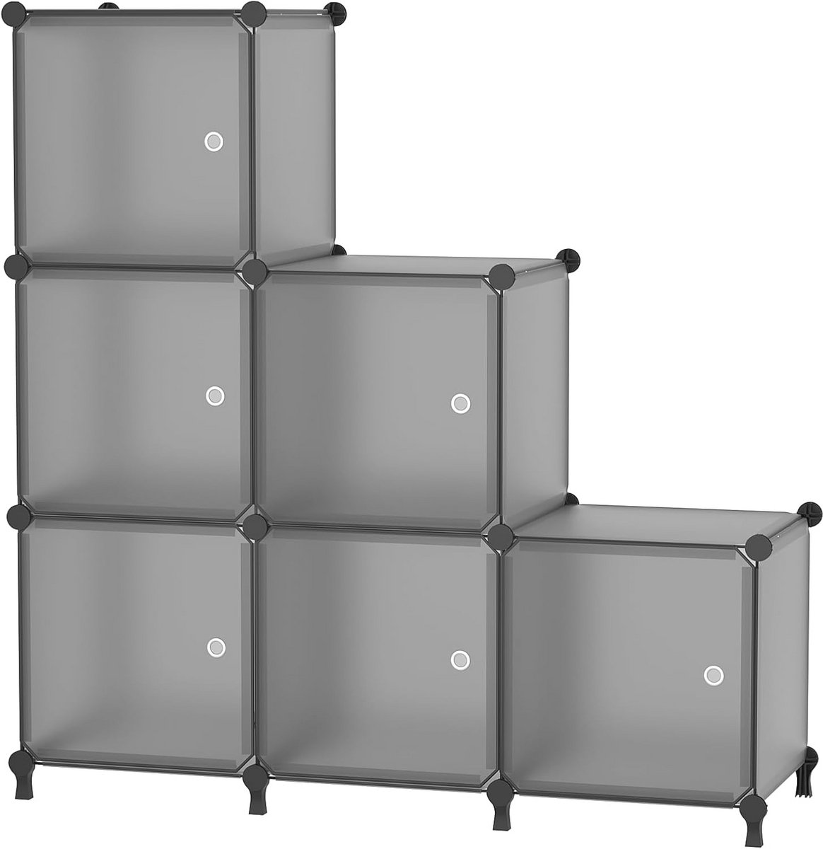 Modulaire Cube Opbergkast met Deuren - 6 Cube Eenheden voor Slimme Ruimte Optimalisatie