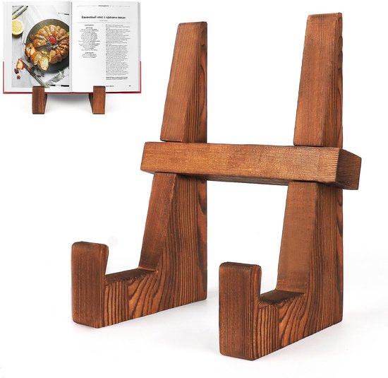 Kookboekstandaard - Boekenstandaard Hout - Rek - Boeken Houder - Kookboekhouder - Leesboek Standaard - Muziekboek - Tablet Standaard - Bordenrek - Rekken - Book holder - Bordenstandaard - Bordenhouder - Bladzijdehouder