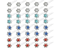 40 stuks haarspelden voor de bruid - haaraccessoires met kralen - strass haarspelden voor bruiloft - hoofdtooi van kristallen
