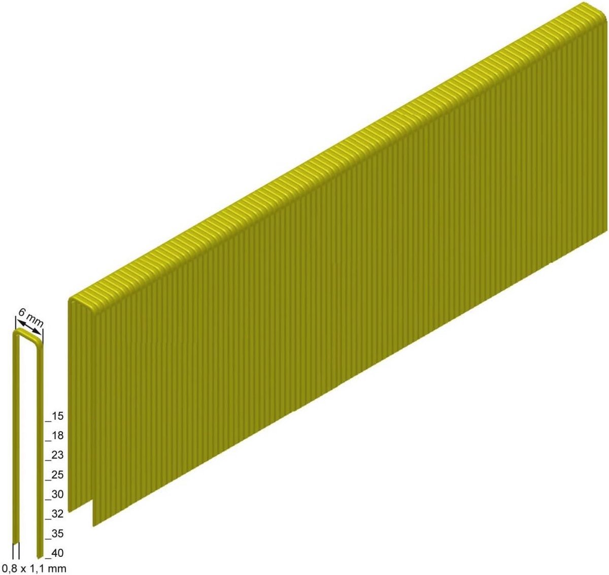 nietjes ES 40 CNKHA voor pneumatische spijkeraars - 2600 stuks