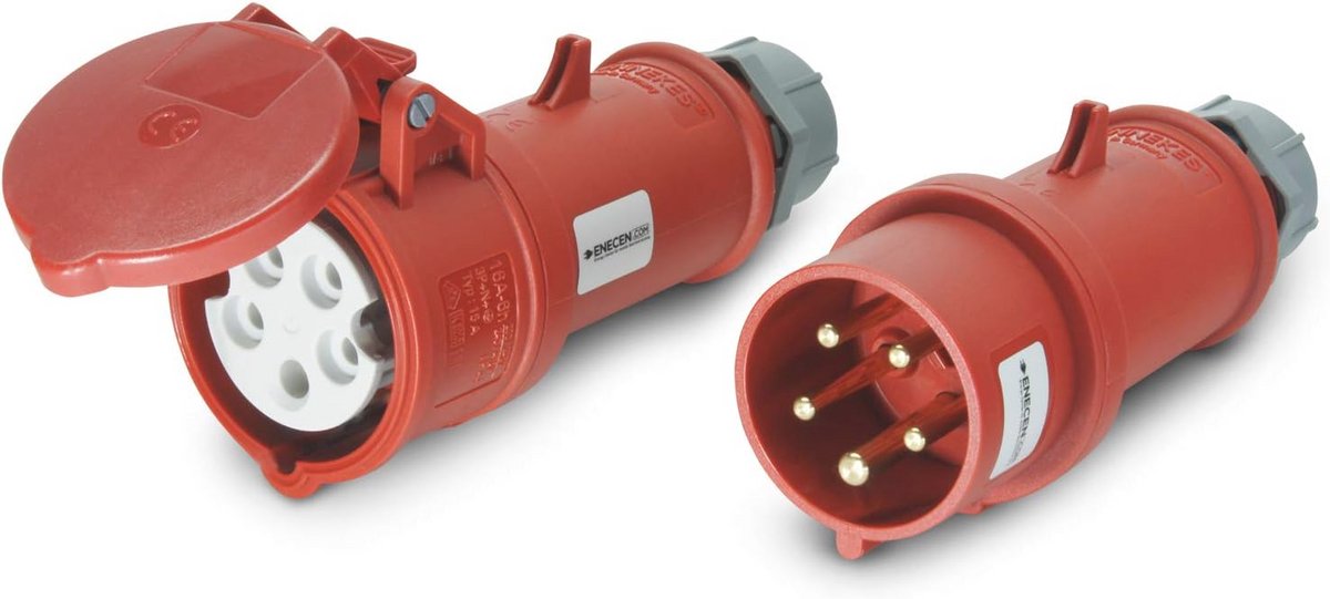 CEE-stekker en koppelingset 400V/16A 5p IP44