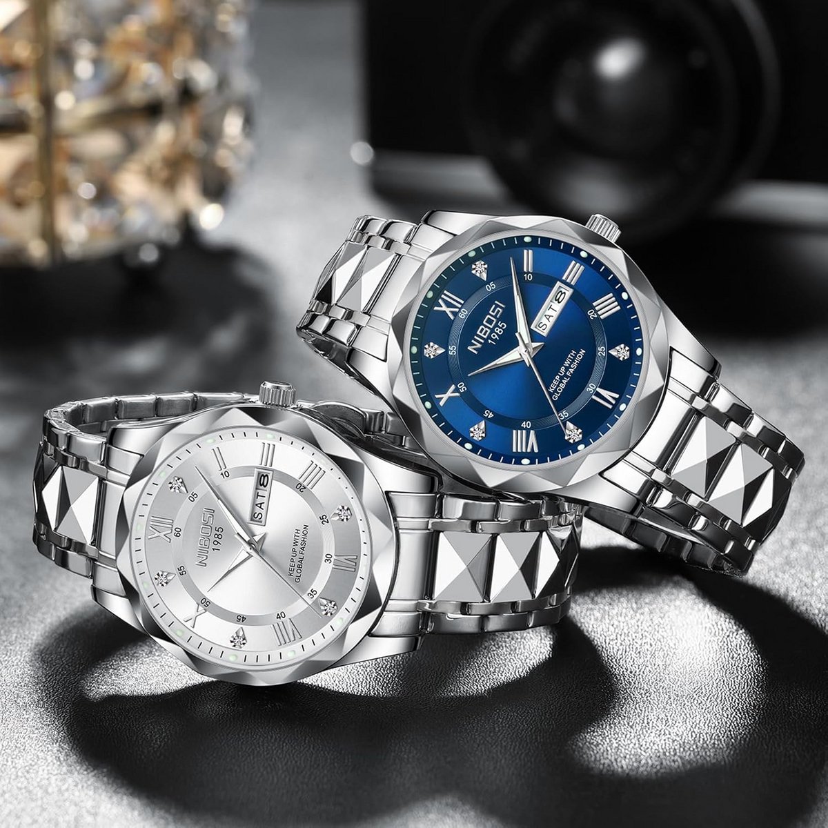 Luxe Analoog Herenhorloge - RVS Kwarts Horloge Waterdicht voor Zakelijk en Casual Gebruik
