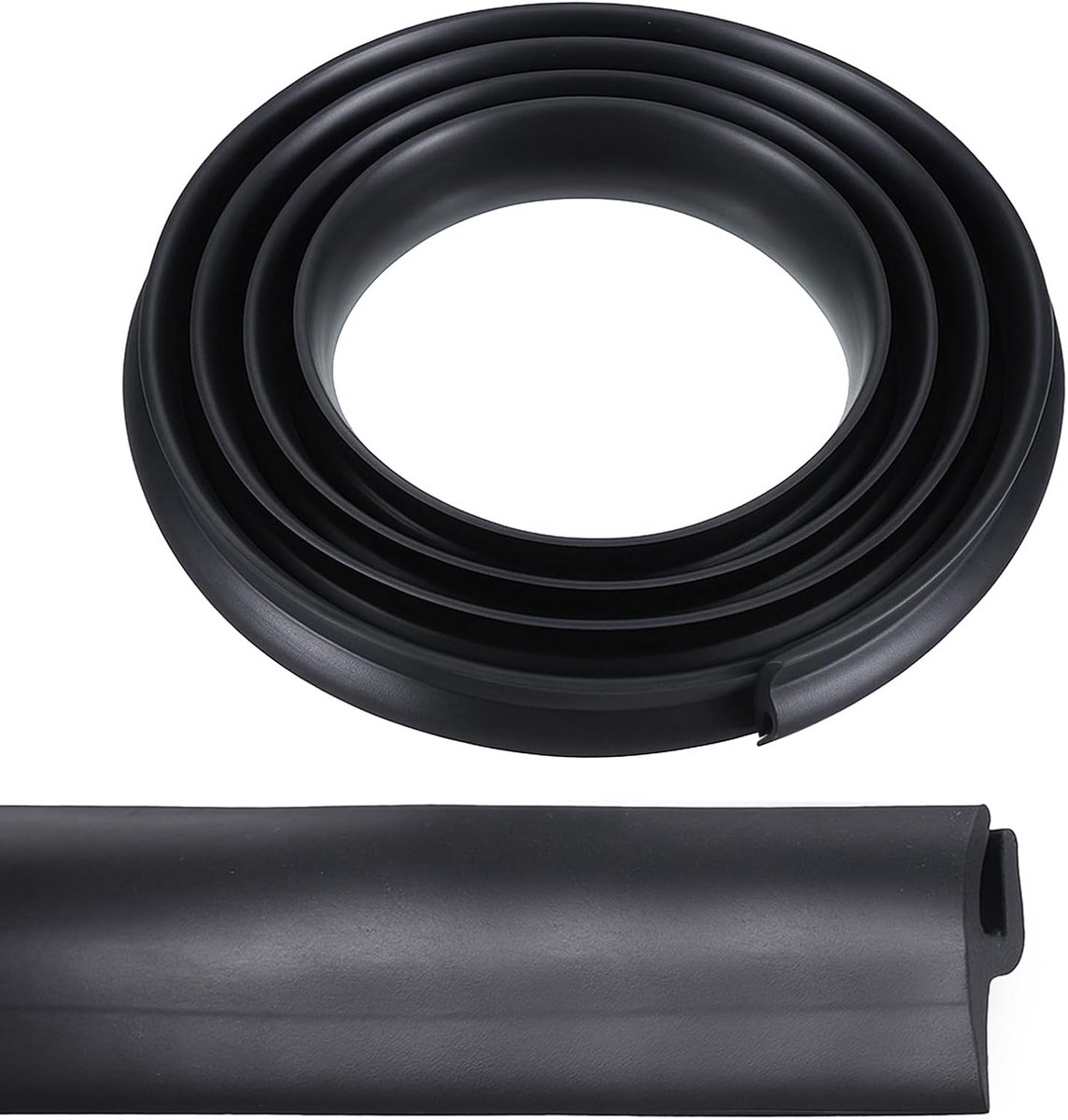Zelfklevende Rubber Afdichting Strip 1,7 Meter voor Ramen en Ruiten - Zwart