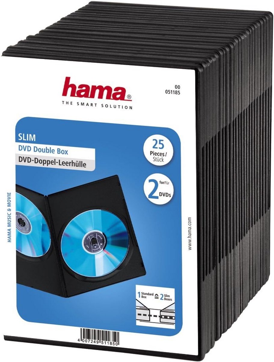 Super Slim DVD&CD Hoesjes 25-Pack - Ultra Smal en Geschikt voor Blu-Rays met Insteekfolie
