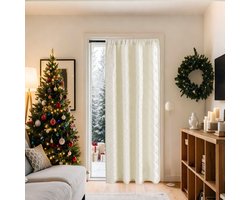 MUPOO Isolerende Gordijnen Kant En Klaar 280gsm Met Plooiband 2 stuks- Meerdere Ophangmogelijkheden, Koud, Warmte, Lichtblokkering, Zware Qualiteit, Gratis Tiebacks - Voor Raam/Deur/Zolder/Serre - Beige - 140x260cm