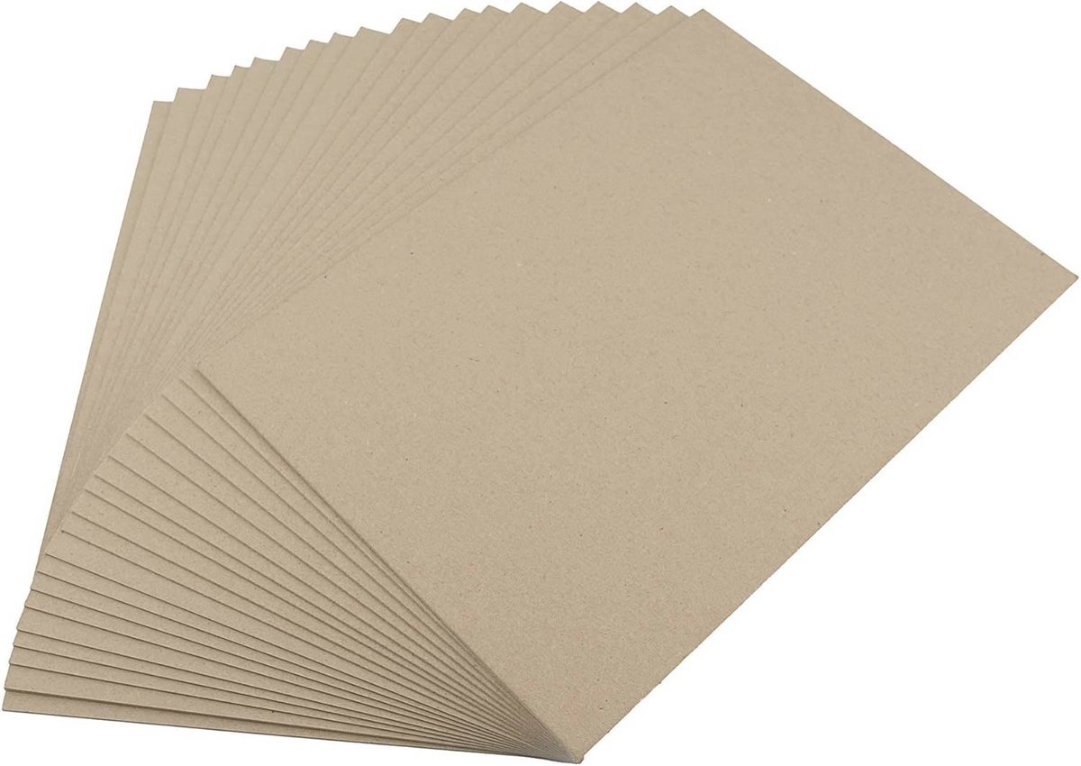 Grijze Kraft Board 1500micron 945gsm A5 formaat - 20 vellen