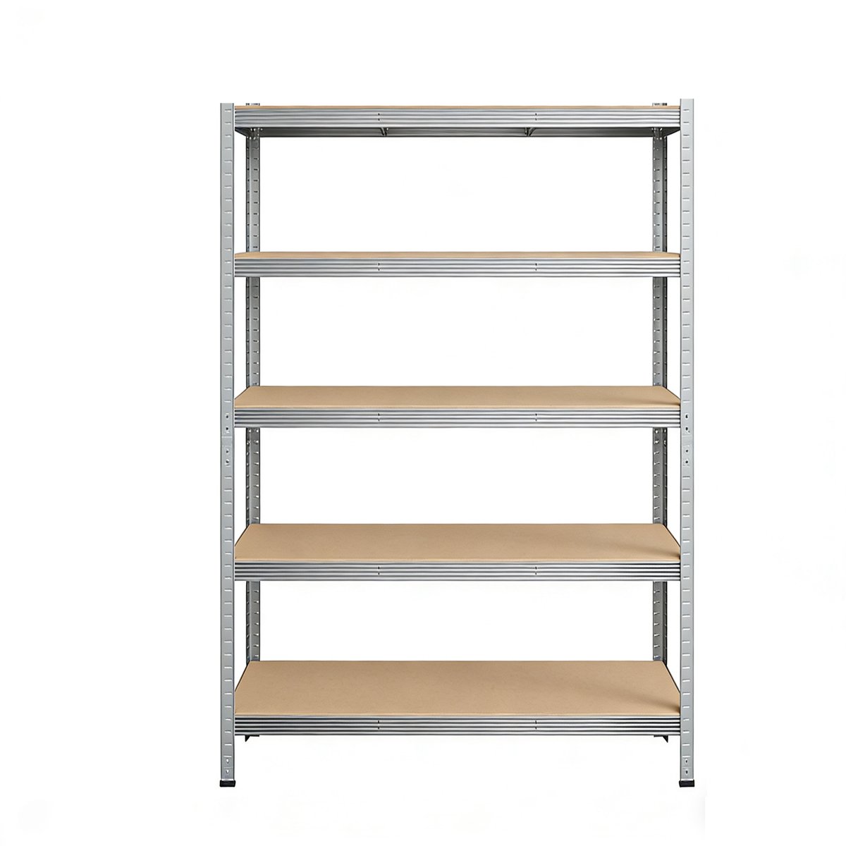 Opbergrek staand opbergrek 60 x 120 x 200 cm, met 5 lagen planken, stevig metalen frame, elke plank kan tot 175 kg dragen, geschikt voor garage, kelder en keuken, zilver.