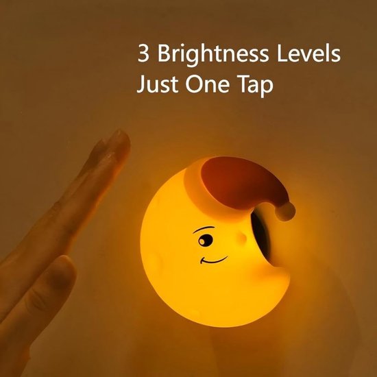 Schattig wandnachtlampje - babykamerdecoratie - dimbaar licht - decoratief (wolkje) - magnetisch bedlampje - USB-oplaadbaar van Merkloos — afbeelding 4