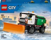 LEGO® City Chasse-Neige Camion Jouet - Ensemble de Construction de Modèle pour Garçons et Filles à partir de 6 Ans - Figurine du Chauffeur - Chasse-Neige Jouet avec Fonction d'Épandage de Sel - Conseil Cadeau pour Anniversaires d'Enfants - 60490