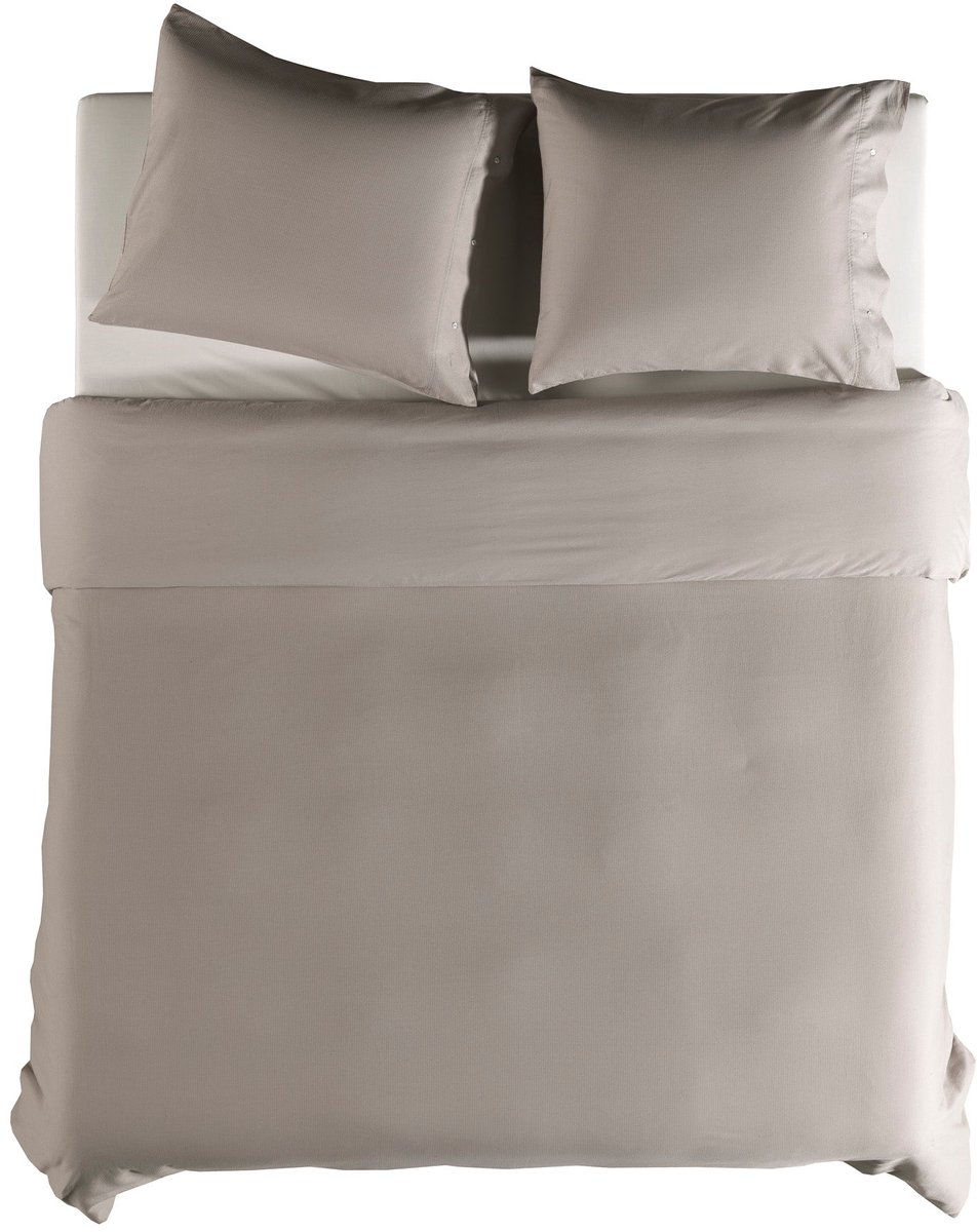 Yellow Cialda Dekbedovertrek - Eenpersoons - 140x200-220 cm - Silver Grey