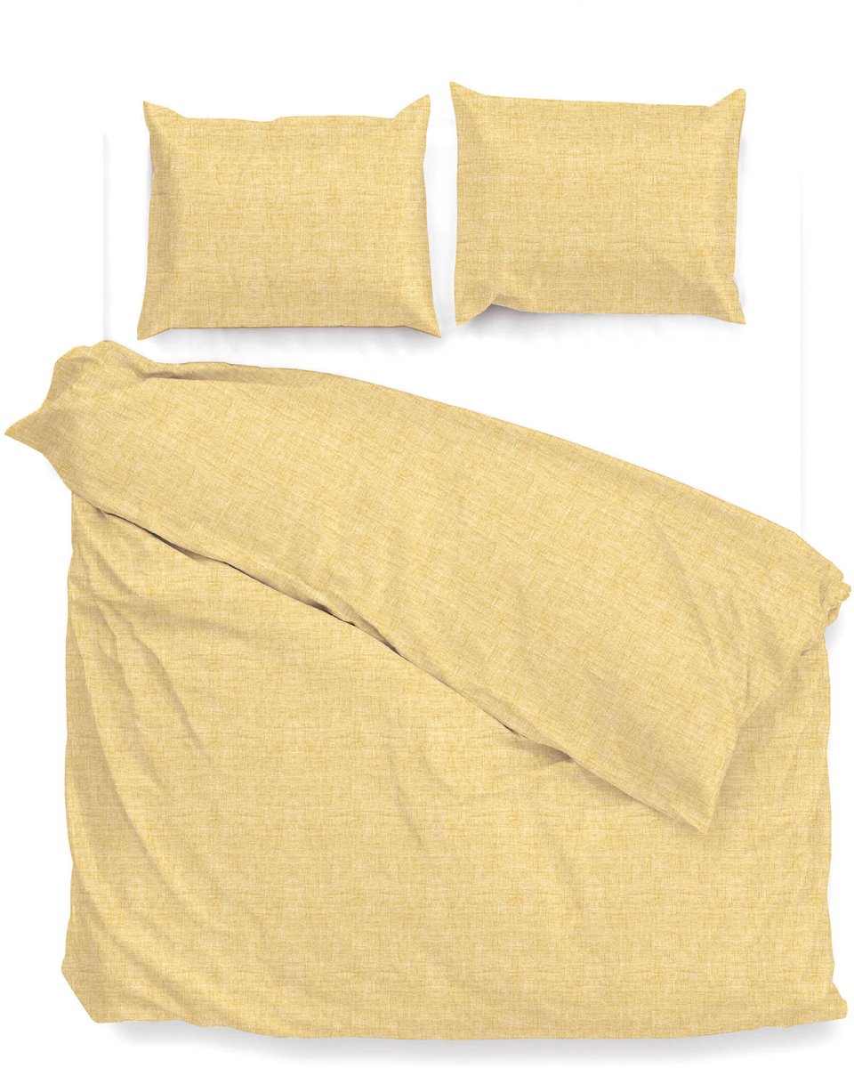 Zohome Lino Dekbedovertrek - Aspen Yellow Geel