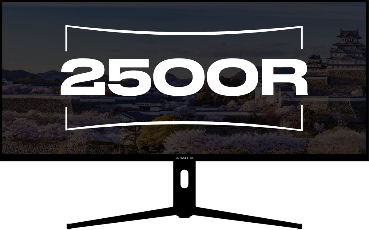 JAPANNEXT Curved monitor 39,7 inch - WUHD 60Hz - IPS-paneel - USB