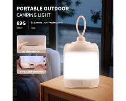 Mini outdoor campinglamp, sfeerlamp, USB-oplaadbaar, LED ultrabright verlichtingslamp voor tenten, draagbare tafellamp, buitenlamp, tentlamp