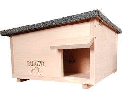 Egelhuis Palazzo - Beschermend & Stijlvol Egelhuisje met Labyrint - Europees Hout