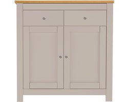 Emerald-Dressoir - 2-deurs 2-laden - Eiken/CrÃ¨me