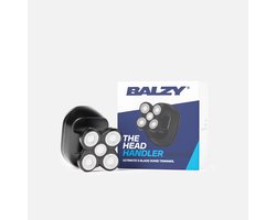BALZY® The Head Handler® - Hoofd Trimmer - Hoofd Scheerapparaat Mannen - 5 keramische mesjes - Kaal Scheren in 2 Minuten - Draadloos & Waterdicht - Gezicht en Hoofdhaar Trimmer