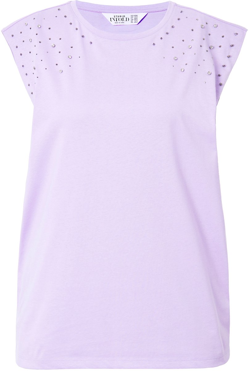 Studio Untold - Dames - Top oversize shape schouders met glittersteentjes - Sering - Maat 58+