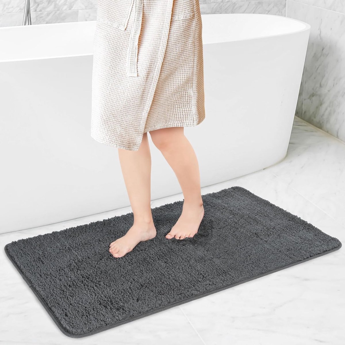 Stunq® Zachte en Antislip Badmat van Katoen, 70 x 120 cm - Oeko-Tex Certificeerd