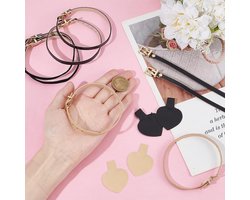 Stijlvolle Hakken Schoenriemen - Verstelbare Enkelbandjes in Zwart en beige - Anti-Losse Bandjes - Accessoires voor Hoge Hakken.