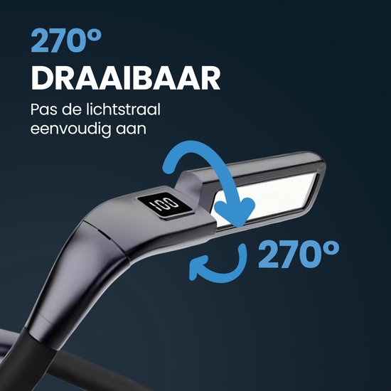 Dr. Goods - Neklamp - Neklampje Voor Haakwerk - Nekleeslamp - Leeslampje Voor Boek - Bedlampjes Leeslampjes - Flexibel & Oplaadbaar - Incl. Reistas & Oplader van Dr. Goods — afbeelding 2