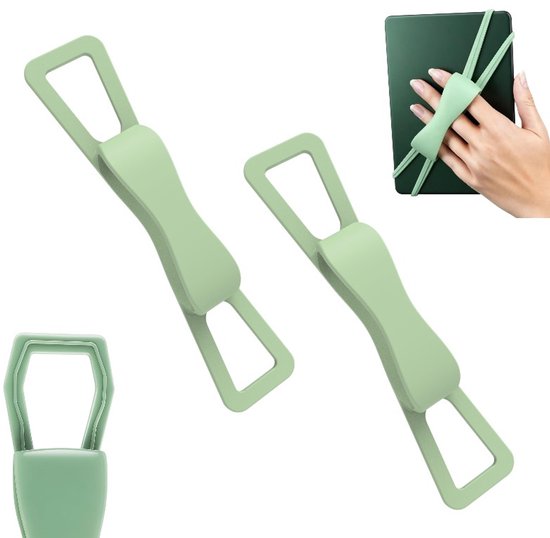 Magnetische Handgreep Met Standaard - Inklapbaar - Voor Smartphone, Kindle, Tablet - Vingerhouder - Blauwe Strik - Universele Compatibiliteit
