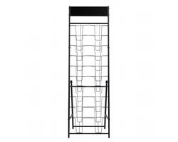 VEVOR Brochurestandaard, Tijdschriftenstandaard Met 20 Vakken, Literatuurstandaard, Catalogushouder, Schuine Metalen Standaard, Boekenstandaard, Vloerstandaard voor Beurzen, Kantoorbeurzen, Tentoonstellingen, Displaystandaard