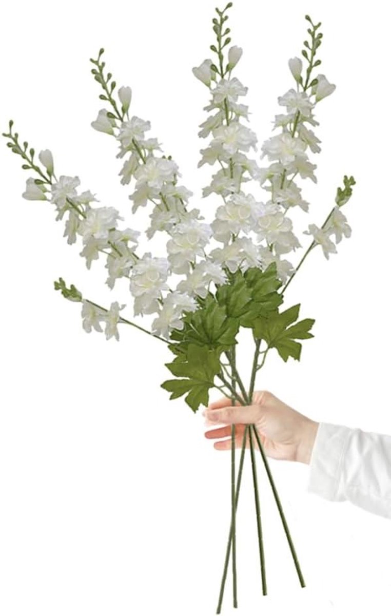 Cosensi Kunstbloemen Lang Steel - 90 cm - Wit - Thuiskantoor Decoratie - Bruiloft TableView Any