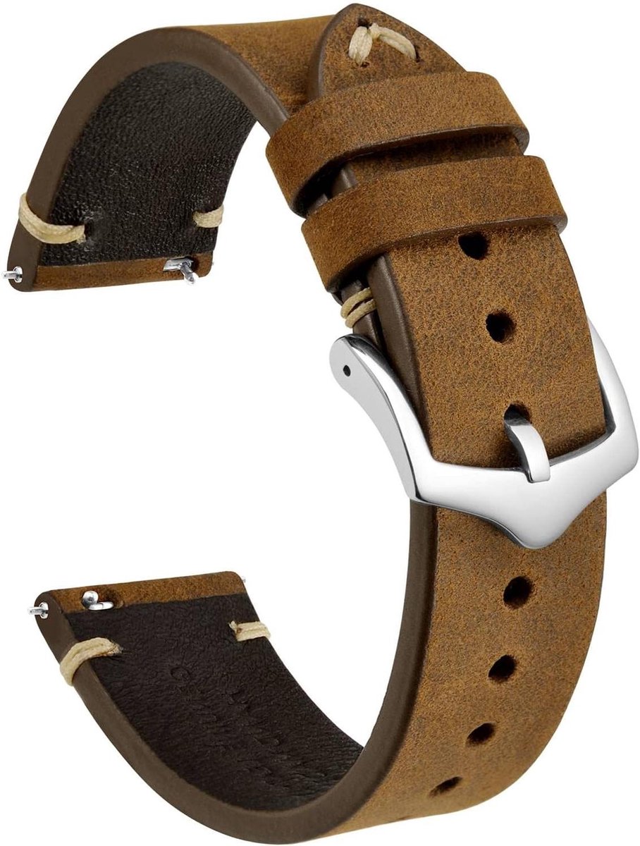 Cosensi - Leren Horlogeband Heren - Handgemaakt - Snelsluiting - 18mm, 20mm, 22mm