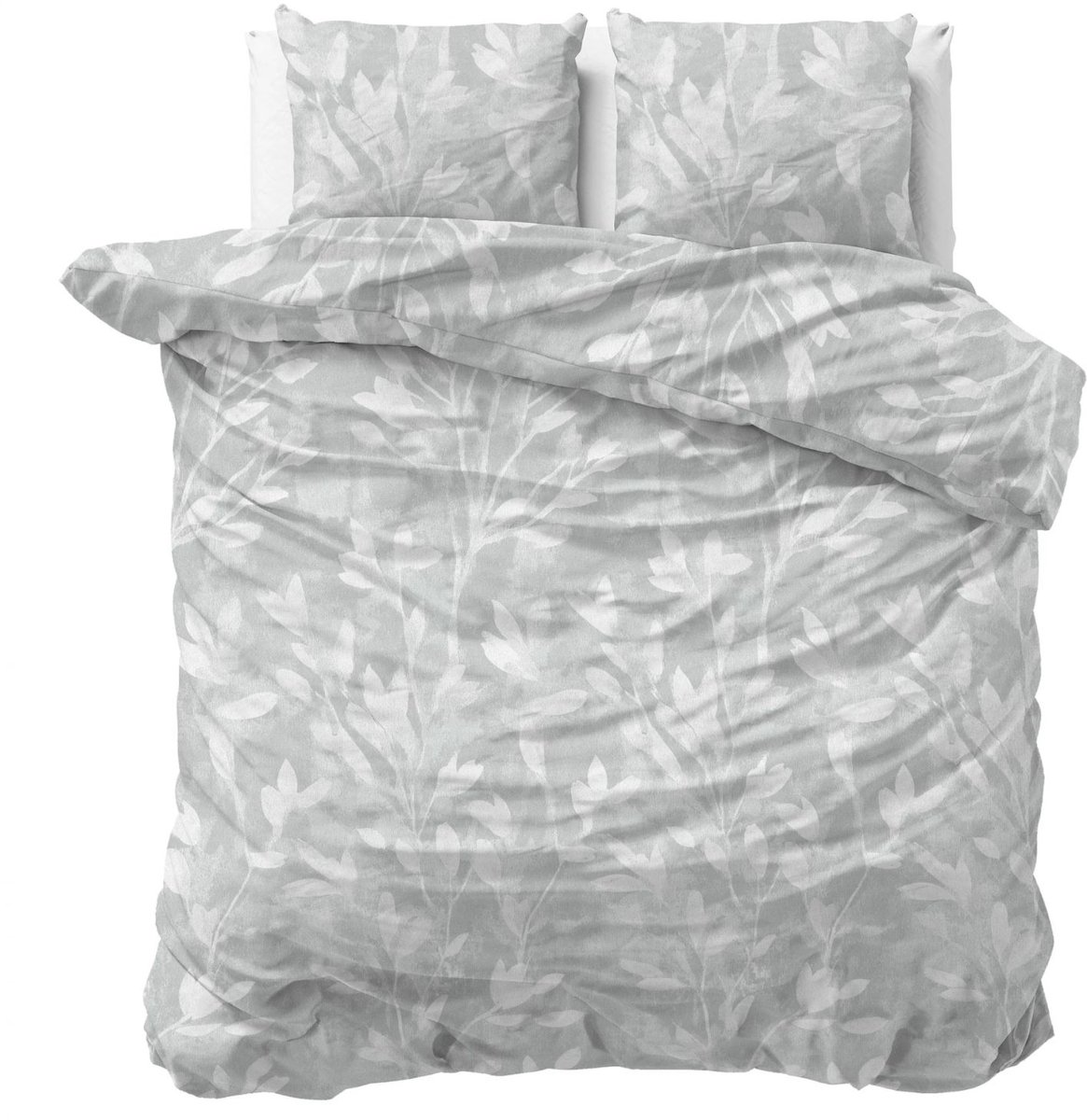 Sleeps Rosa Flanel Dekbedovertrek Grijs - 240x200/220 cm - Warm en Zacht