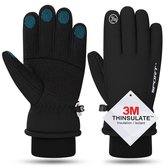BOTC Gants de Cyclisme Windproof/Waterproof - Gants Met Touchscreen - M - Zwart