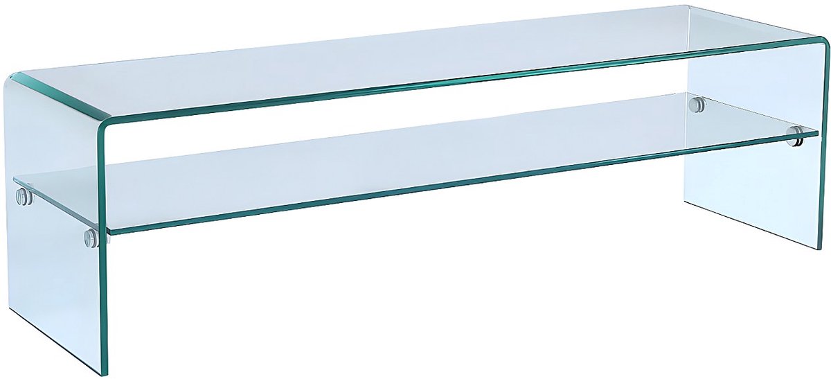 Vente-unique Set "woonkamer": Salontafel + TV-meubel - Gehard glas - STILEOS L 140 cm x H 43 cm x D 60 cm
