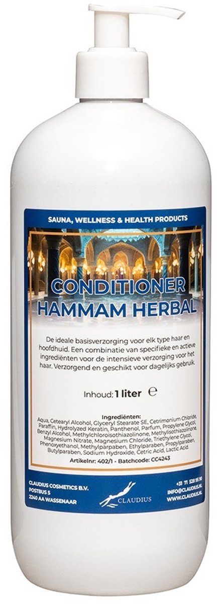 Hairconditioner Hammam Herbal 1 liter met witte pomp