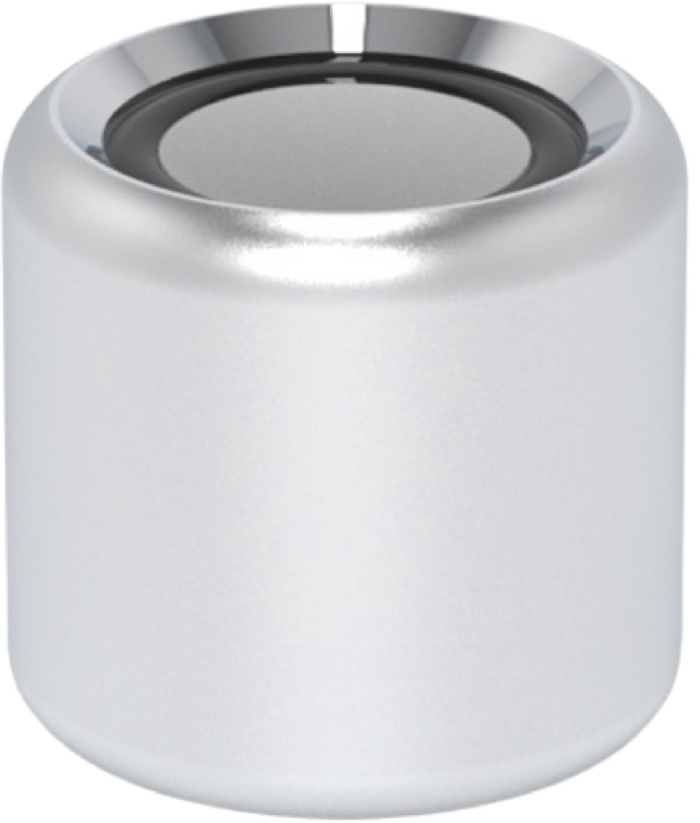Mini Bluetooth Speaker met Deep Bass – Aluminium Behuizing – TWS Pairing – Compact & Draagbaar - Zilver